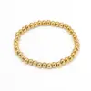 PVD Coated 14K Gold Real Gold Plated Ball 304 Stainless Steel Fashion Waterproof Non Tarnish 304 Stainless Steel Bracelets