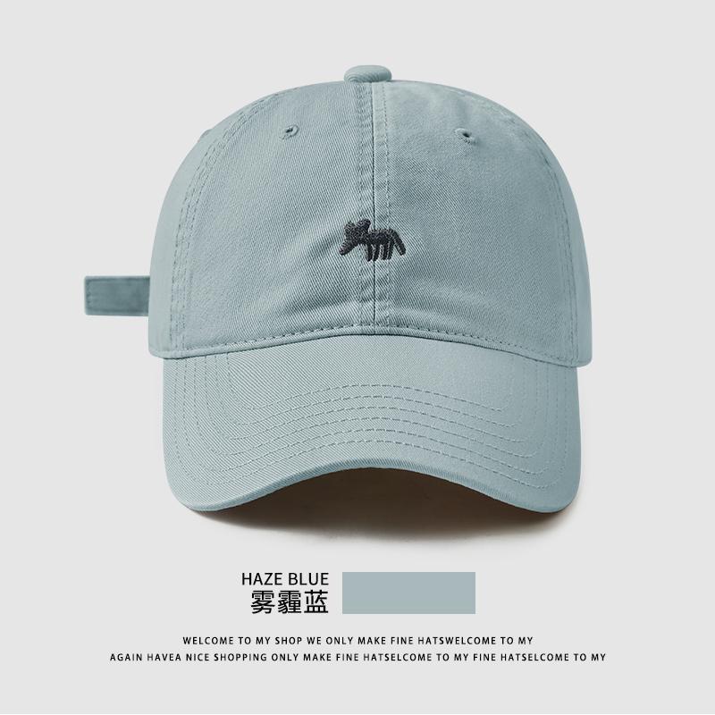 Wholesale Embroidered Little Fox Baseball Cap 2025 New Men's and Women's Wide Brim Face Raling Small Peaked Cap Sun Shade Breathable Casual Easiest fo