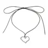 Wholesale Jewelry IG Style Heart Shape Stainless Steel 18K Gold Plated PVD Coated Cord String Necklace