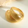 PVD Coated Real Gold Plated 18K Gold Irregular Geometric 304 Stainless Steel Casual Elegant Simple Style Waterproof Non Tarnish Open Rings