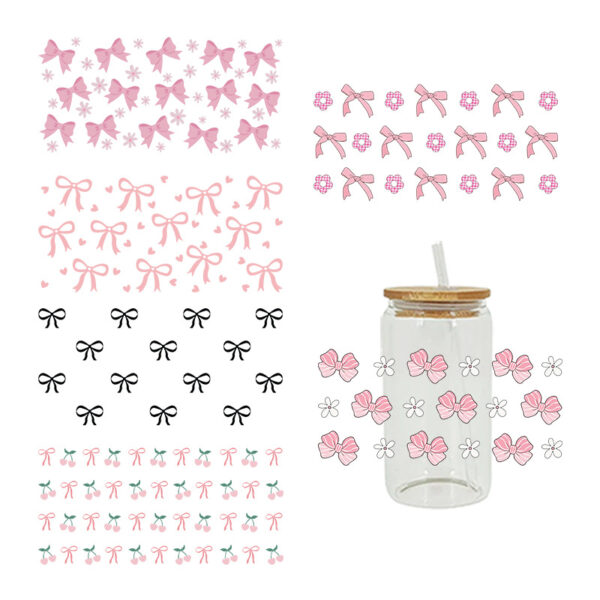 Wholesale Cute cartoon and simple 16oz Cup UV DTF Wrap