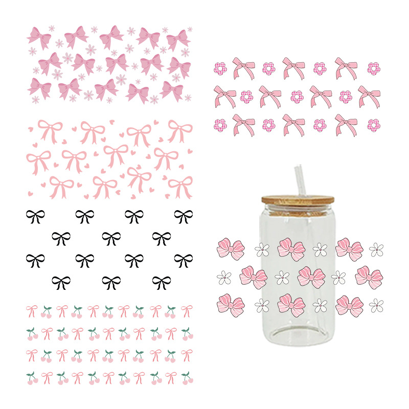 Wholesale Cute cartoon and simple 16oz C UV DTF Wrap