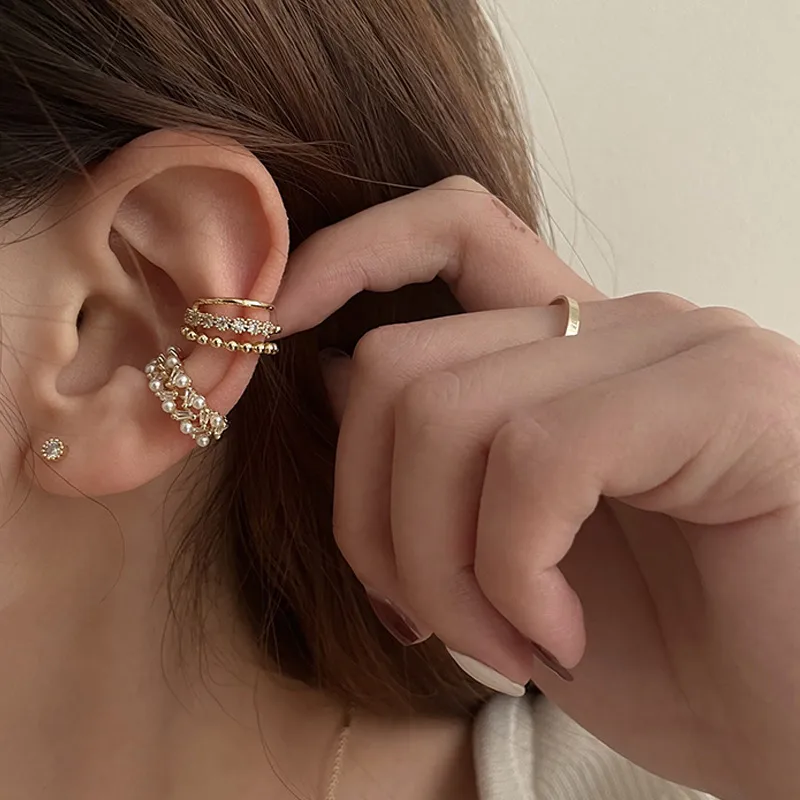 Wholesale Geometric Copper Retro Simple Style Ear Cus