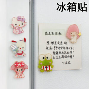 Wholesale Cute refrigerator sticker cartoon pattern UV acrylic refrigerator decoration magnet magnetic stickers refrigerator decorative stickers
