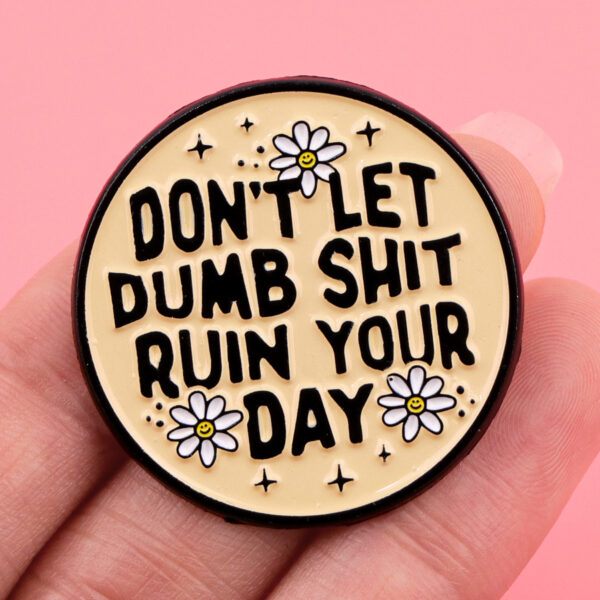 Wholesale Quote Brooch Cartoon Metal English Letter Badge