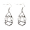 Wholesale Literary retro geometric splicing irregular hollow diamond earrings