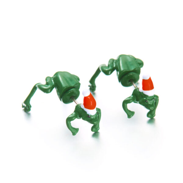 Wholesale Christmas earrings, Christmas hat, frog earrings