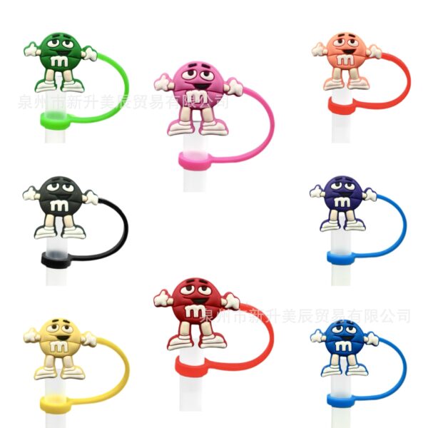 Wholesale Chocolate Bean Series Straw Covers and Caps