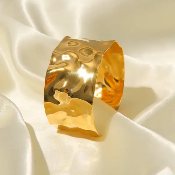 Wholesale Simple Style Irregular 304 Stainless Steel Cuff Bracelets In Bulk