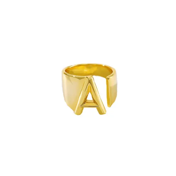 Wholesale 26 Letter Golden Open Ring