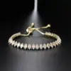 Wholesale Simple Style Eye Copper Inlay Zircon Bracelets 1 Piece