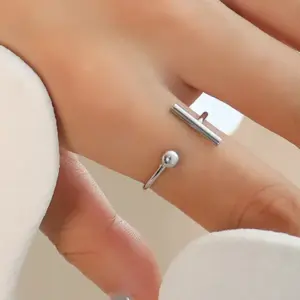 A052 Steel T-Shaped Open Ring / One Size