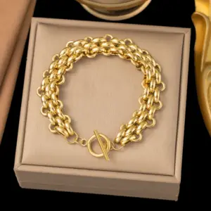 48【E167】 Watch Strap Bracelet / Gold