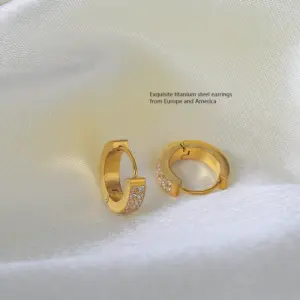 Gold Titanium Steel 2 Row Diamond N0172G