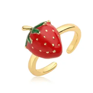 Golden Strawberry Ring