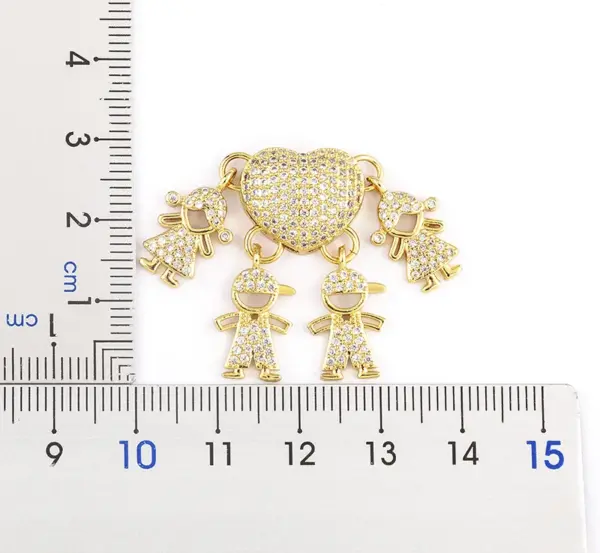 Wholesale Exaggerated Novelty Modern Style Human Copper Plating Inlay 18K Gold Plated Zircon Pendant Necklace