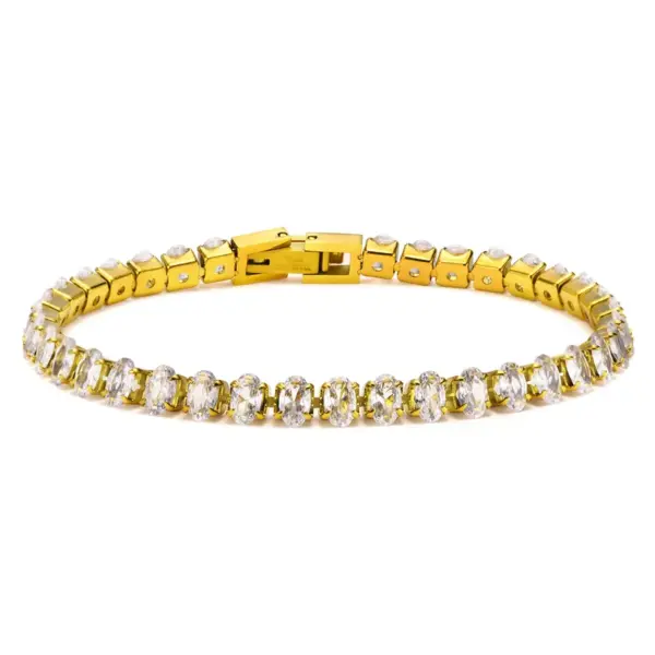 Wholesale PVD Coated Real Gold Plated 18K Gold Solid Color 201 Stainless Steel Fashion Waterproof Non Tarnish Bracelets Necklace