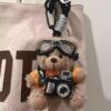 Wholesale Original Camera Bear Cute Bag Hanging Ornaments Plush Doll Doll Bag Pendant Couple Keychain Creative Gift