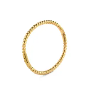 14-B-4 Gold round Beads Bracelet