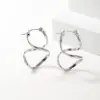 Wholesale 1 Pair Elegant Simple Style Irregular Geometric Plating 201 Stainless Steel 18K Gold Plated Earrings