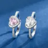 Wholesale Glass Copper Heart Shape Glass IG Style Cute Romantic Silver Rings