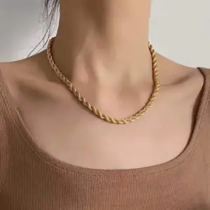 Jyh6088 Necklace Gold Twist Thick Straps mm