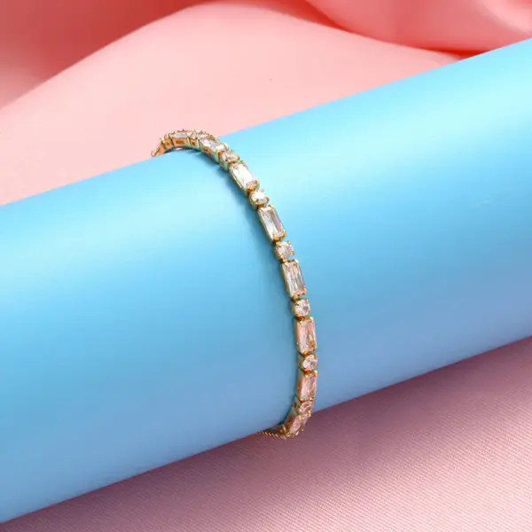 Wholesale Copper Geometric Artificial Gemstones Copper Bracelets