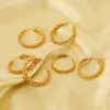 Wholesale 1 Pair Elegant U Shape Plating Stainless Steel Titanium Steel 18K Gold Plated Hoop Earrings