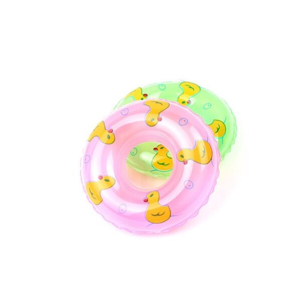 Wholesale Mini Swimming Ring for Children Playing in the Water and Bathing Toys Little Yellow Duck Accessories Milk Tea Shop Donut Small Swimming Ring
