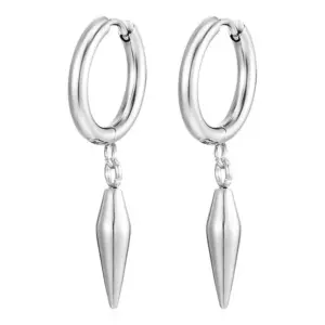 2.5*12 Welding Ring Bullet Steel Color Ear Clip