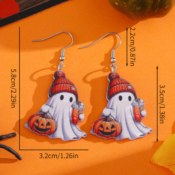 oly-dded928fa61d18deff2adf670b8e2ad6 Wholesale Cross-Border New Thanksgiving Turkey Halloween Pumpkin Skull Pendant Earrings Acrylic Party Earrings Gift
