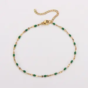 Dark Green / Lip chain