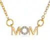 Wholesale Jewelry Simple Style Letter Copper Diamond Necklace