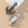 Wholesale vintage cactus turquoise earrings