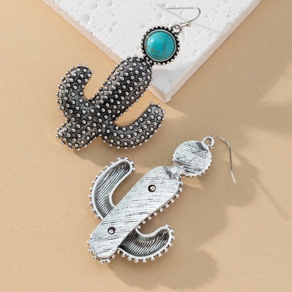 Wholesale vintage cactus turquoise earrings