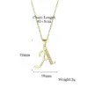 Water Plating Vacuum Real Gold Plated 18K Letter 304 Stainless Steel Titanium Fashion Waterproof Non Tarnish 201 Pendant Necklace
