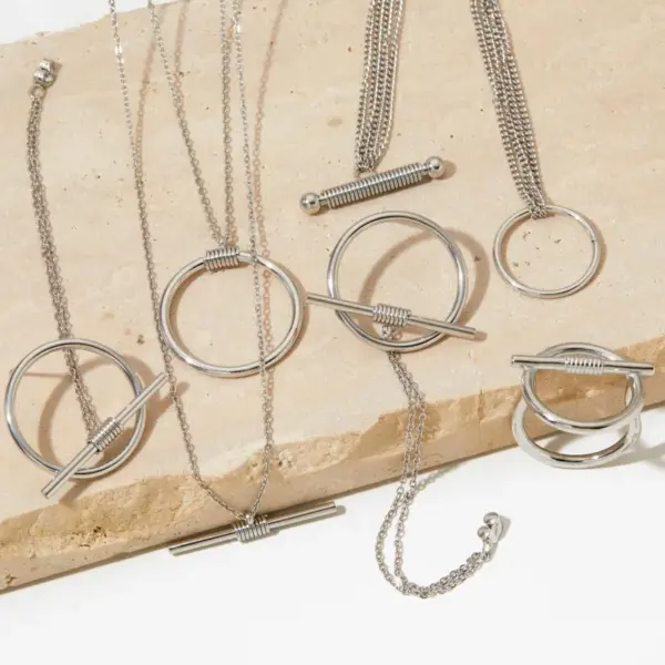 Wholesale PVD Coated Real Gold Plated 16K White Plating Solid Color 304 Stainless Steel Casual Waterproof Non Tarnish Bracelets Earrings Necklace