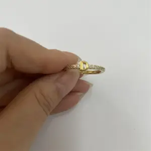 14K Real Gold-Letter D / One Size