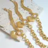 oly-ddfd898104ec7c27446f1791b1ad3e89 Wholesale PVD Coated Real Gold Plated 18K Gold Heart Shape 304 Stainless Steel Fashion Waterproof Non Tarnish 304 Stainless Steel Bracelets