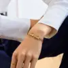 Wholesale Vacuum Plating 18K Gold Plated Birthstone 304 Stainless Steel Elegant Classical Lady 304 Stainless Steel Lobster Trigger Clasp Closure Bracelets