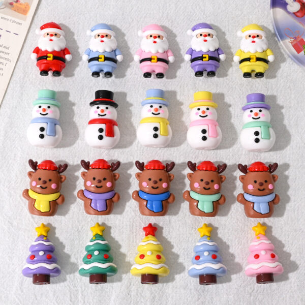 Wholesale Christmas Cartoon Series Through-Hole Rubber Beads