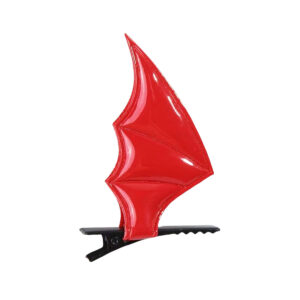 Bright leather red hairpin (1 piece)