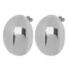 Wholesale PVD Coated Real Gold Plated 18K Gold Oval 304 Stainless Steel Simple Style Artistic Waterproof Non Tarnish Ear Studs