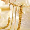 Wholesale Simple Style Geometric Solid Color Stainless Steel Plating Chain Bracelets