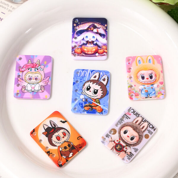 Wholesale 10pcs/pack Cartoon Side-Hole Printed Monster Book Pages DIY Craft Beaded OLY Exclusive