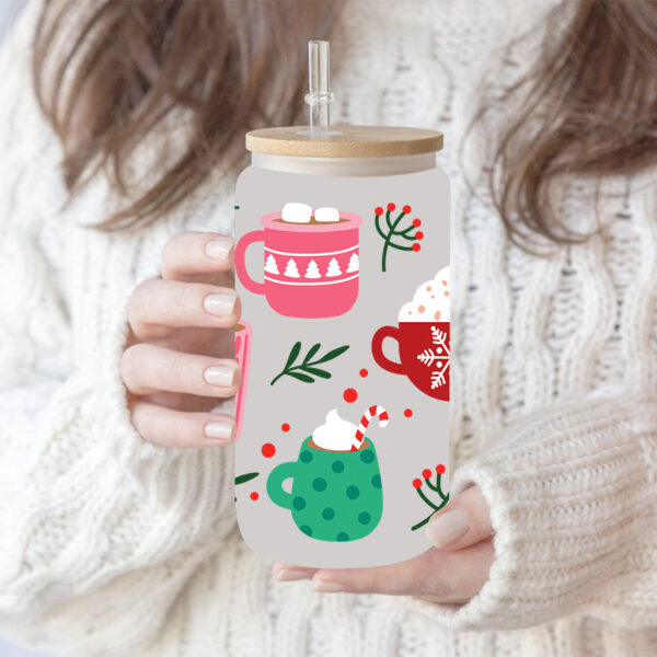 Wholesale Red, green, and blue color scheme 16oz Cup UV DTF Wraps