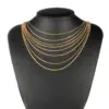 Wholesale U Shape Solid Color Stainless Steel Simple Style 201 Stainless Steel Necklace