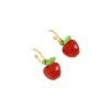 Wholesale Cross Border Hot Red Apple Resin Earrings Cute Sweet Fashion Small Elegant Earrings