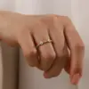 Wholesale Jewelry Fashion Devil'S Eye 304 Stainless Steel Artificial Gemstones PVD Coated Plating Inlay Open Ring