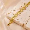 18K Gold Plated Shell Stainless Steel Simple Style 304 Stainless Steel Bracelets